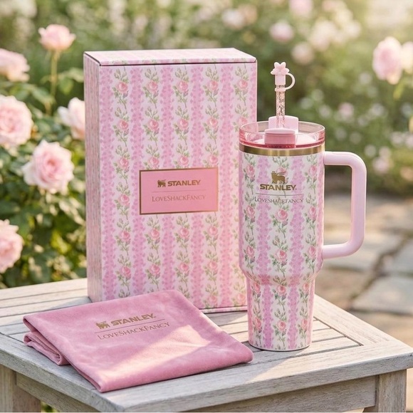 Stanley Pink Floral Insulated Tumbler - Picture 2 of 2